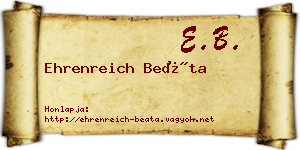 Ehrenreich Beáta névjegykártya